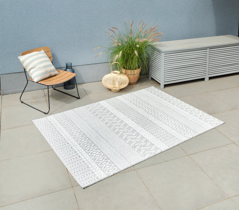 Outdoor Teppich | Für Drinnen und Draußen | UV-Beständig | Grau